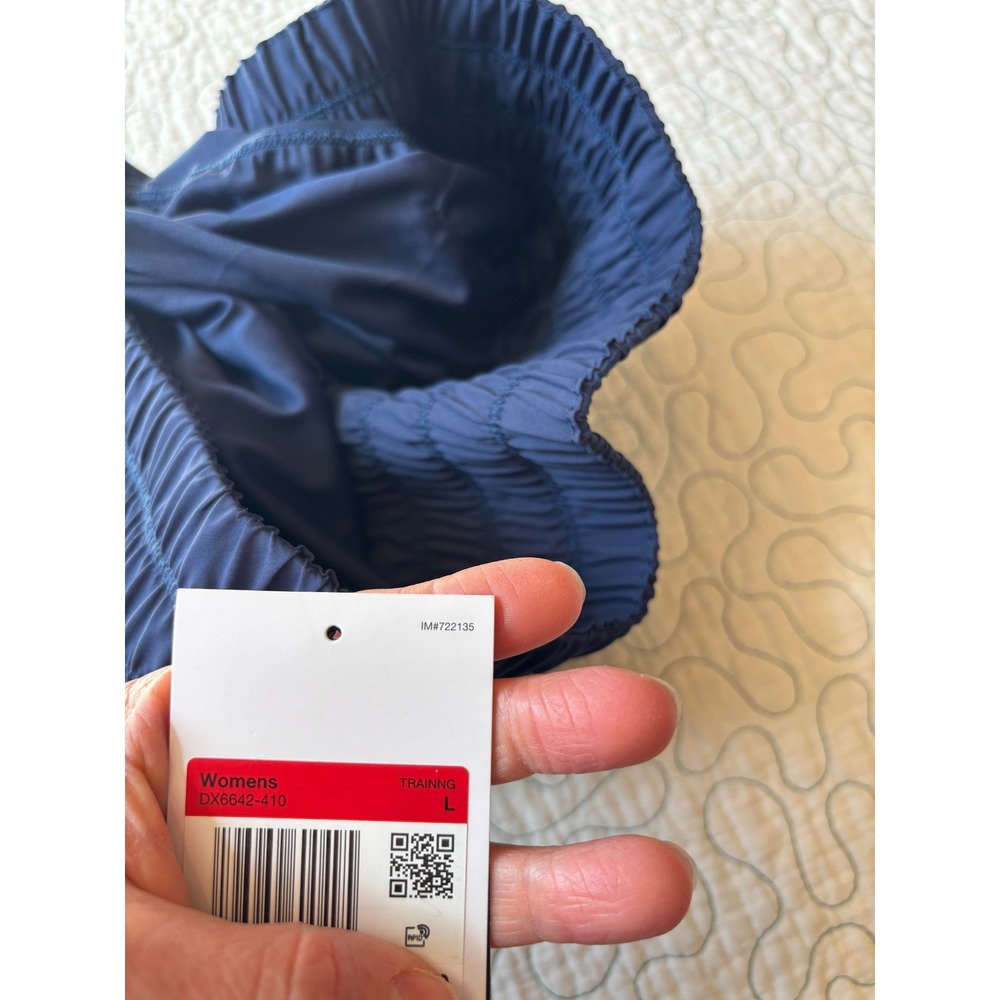 Nike Womens Dri-FIT Loose Fit Training Shorts Navy Blue Size Large - Picture 7 of 7